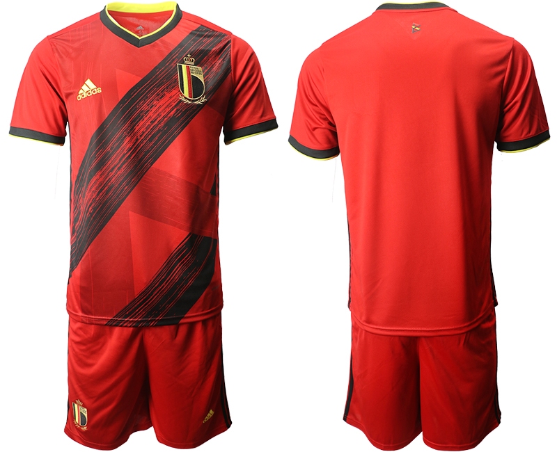 Men 2021 European Cup Belgium home red Soccer Jersey->belgium jersey->Soccer Country Jersey